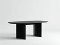 Tavolo da pranzo con piano organico sagomato e base scultorea 200 x 95 x 75 cm - nero satinato - per sala da pranzo - stile contemporaneo d'autore