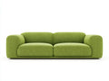 Divano 3 posti in tessuto effetto bouclé 210 x 94 x 72 cm - verde lime - design morbido per soggiorno contemporaneo